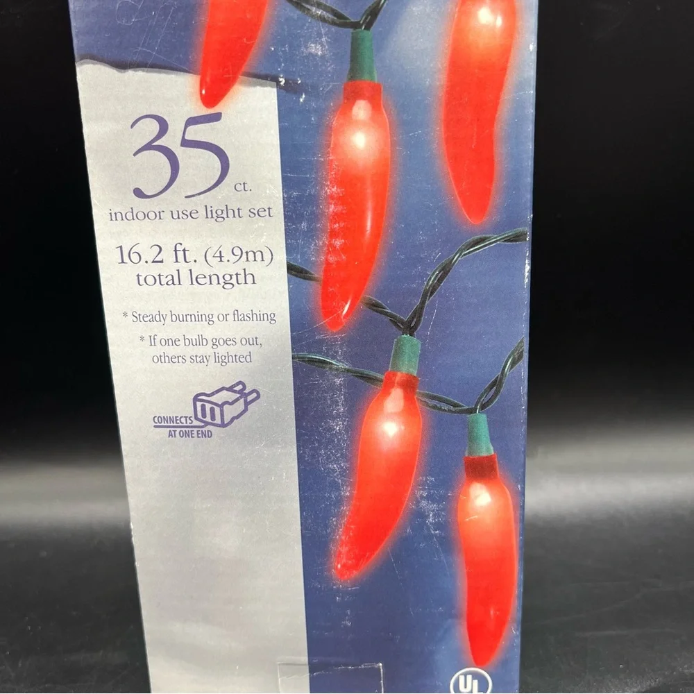 Holiday Time Red Chili Pepper Lights 35 Count New